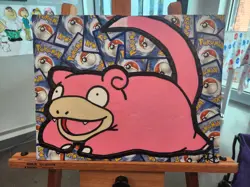 Slowpoke Pokemon Trading Card Collage Artwork (11x14) - Image 3