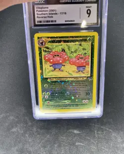 Pokemon Vileplume 17/18 Southern Islands Reverse Holo Promo 2001 CGC 9 Swirl - Image 2