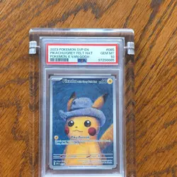 Pokemon Pikachu Grey Felt Hat Promo PSA 10 #085 SVP Scarlet & Violet 2023 - Image 1