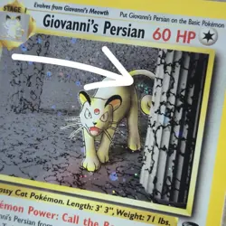 FART SWIRL PSA 9 1st Edition Giovanni's Persian 8/132 Gym Challenge Pokemon Card - Image 2