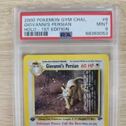 FART SWIRL PSA 9 1st Edition Giovanni's Persian 8/132 Gym Challenge Pokemon Card - Image 5