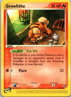 Pokemon TCG Growlithe 65/100 Sandstorm NM - Image 1
