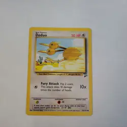 Doduo Base Set 2 Unlimited Pokemon Card 72/130 LP common - Image 1
