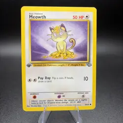 Pokemon Meowth 56/64 First Edition - Jungle Regular - LP - Image 1