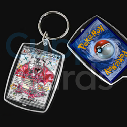 Charizard ex, Paldean Fates SV PAF Black Star Promo 074 | Mini Pokemon Keychain - Image 1