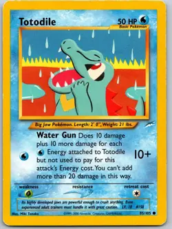 TOTODILE POKEMON NEO DESTINY 85/105 COMMON MP UNLIMITED - Image 2