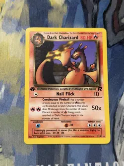 Pokemon Dark Charizard TCG 21/82 Non-Holo Rare 1st Edition LP - Image 2