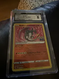 Pokemon Radiant Charizard Holo 2022 Pokemon GO 011/078 CGC 8 - Image 1