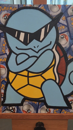 Squirtle Pokemon Trading Card Collage Artwork (9x12) - Image 2