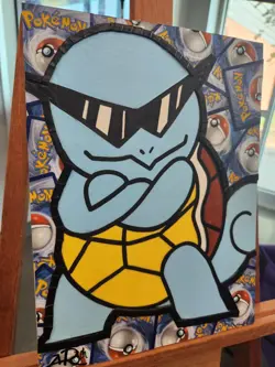 Squirtle Pokemon Trading Card Collage Artwork (9x12) - Image 4