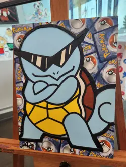 Squirtle Pokemon Trading Card Collage Artwork (9x12) - Image 5