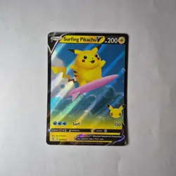 Pokemon Surfing Pikachu V Celebrations 008/025 Holo Ultra Rare NM - Image 1