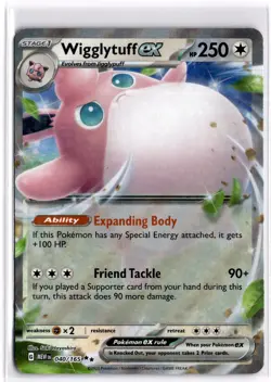 Pokemon TCG Wigglytuff ex 040/165 Sv: Scarlet & Violet 151 Double Rare - Image 1