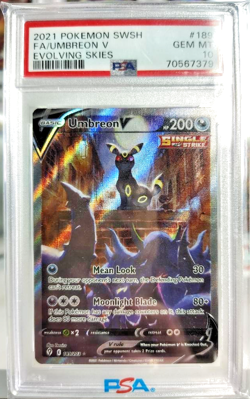 PSA 10 Umbreon V Alt Art 189/203 Evolving Skies Ultra Rare Pokemon 2021 - Image 1
