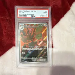Pokemon Scizor 205/197 SV03: Obsidian Flames Illustration Rare Holo PSA 9 - Image 1