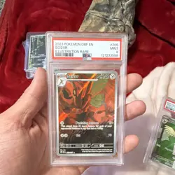 Pokemon Scizor 205/197 SV03: Obsidian Flames Illustration Rare Holo PSA 9 - Image 3