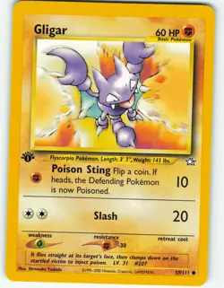Gligar - 1st Edition - 59/111 Neo Genesis - Pokemon TCG - 2000 - Image 1