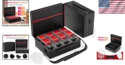 Compact Trading Card Deck Box Set - 12 Acrylic Boxes with Zipper Carrying Case - Image 2