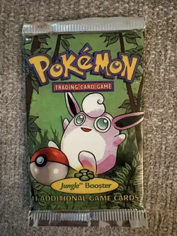 1999 Pokemon Jungle Booster Pack Wigglytuff Art WOTC Factory Sealed 20.97g - Image 1