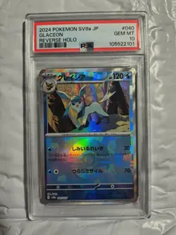 2024 Pokemon SV8a JP Glaceon Reverse Holo #040 PSA 10 - Image 1