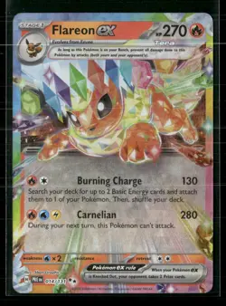 Flareon ex 014/131 Double Rare Prismatic Evolutions Holo Near Mint - Image 1