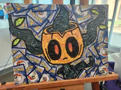 Phantump Pokemon Trading Card Collage Artwork (11x14) - Image 3