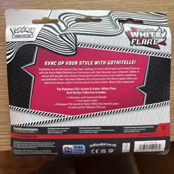 Pokemon TCG Scarlet & Violet WHITE FLARE TECH STICKER COLLCTION 3 Pack Blister - Image 2