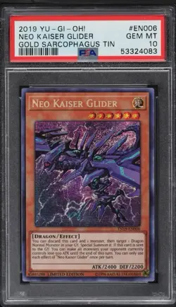 2019 Yu-Gi-Oh! NEO-KAISER GLIDER PRISM SECRET RARE TN19-EN006 PSA 10 GEM MINT - Image 1