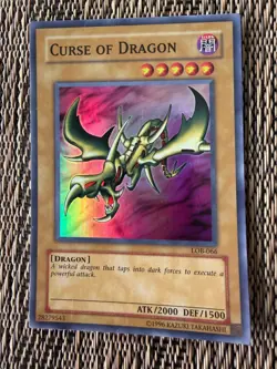 Curse of Dragon Super Rare The Legend of Blue Eyes White Dragon LOB-066 MP - Image 1