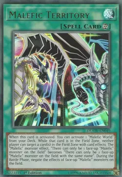 Malefic Territory - DUOV-EN049 - Ultra Rare - 1st Edition - Lightly Played - Due - Image 1