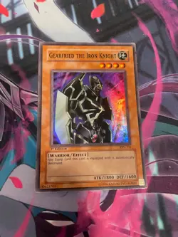 YUGIOH - GEARFRIED THE IRON KNIGHT - SUPER RARE - 1ST ED - PSV - MP - Image 1