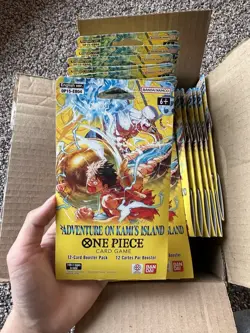 Lot of 27 One Piece OP15-EB04 Adventure on Kami’s Island Sleeved Booster Packs - Image 1