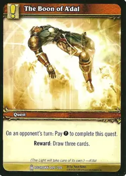 Moderate Play WoW TCG The Boon of A'dal Icecrown World of Warcraft - Image 1