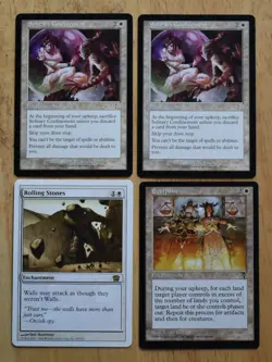 MTG 4x White Rare Enchantments Solitary Confinement, Equipoise, Rolling Stones - Image 2