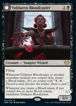 Voldaren Bloodcaster / Bloodbat Summoner - Near Mint MTG Innistrad: Crimson Vow - Image 1