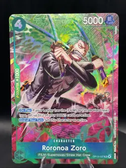 ONE PIECE ZORO OP15 TR ENG - OP13-037 Roronoa Zoro Treasure Rare OP-15 Clean! - Image 1