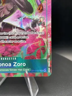 ONE PIECE ZORO OP15 TR ENG - OP13-037 Roronoa Zoro Treasure Rare OP-15 Clean! - Image 4