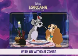 Disney Lorcana Playmat - Lady and the Tramp - Movie Scene - Walt Disney - TCG - - Image 1