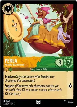 Perla - Nimble Seamstress 32/204 COLD FOIL Archazia's Island Disney Lorcana - Image 1