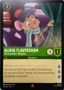 92/204 OLIVIA FLAVERSHAM THE TOYMAKER'S DAUGHTER RARE DISNEY LORCANA CARD - Image 1