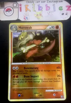 Marowak 44/102 LP Reverse Holo Foil Pokemon Card. Free Tracked Shipping! - Image 1