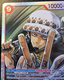 Trafalgar Law OP14-009 Foil Super Rare The Azure Sea's Seven One Piece Card Game - Image 2