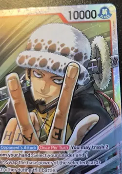 Trafalgar Law OP14-009 Foil Super Rare The Azure Sea's Seven One Piece Card Game - Image 3
