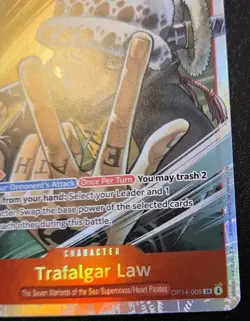 Trafalgar Law OP14-009 Foil Super Rare The Azure Sea's Seven One Piece Card Game - Image 5