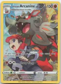 Hisuian Arcanine TG08/TG30 SWSH11: Lost Origin Trainer Gallery Pokemon Card NM - Image 1