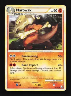 Marowak 44/102 HGSS Triumphant HP Pokemon Card TCG - Image 1