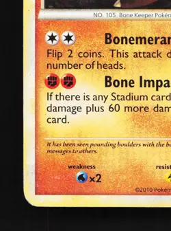 Marowak 44/102 HGSS Triumphant HP Pokemon Card TCG - Image 2