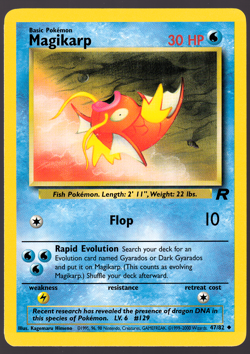 Magikarp 47/82 Team Rocket Pokemon Card 2000 NM - Image 1