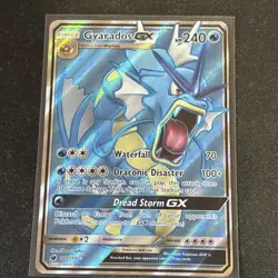 Pokemon Gyarados GX TCG Full Art Holo Card Crimson Invasion 101/111 - Image 1