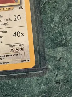 Pokemon TCG Ursaring Neo Discovery 15/75 Holo Unlimited Rare Card SWIRL - Image 5